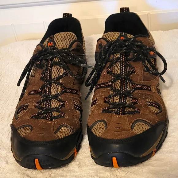 Merrell Men's Athletic Shoes in Brown and Orange - Picture 6 of 7